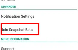 join snapchat beta