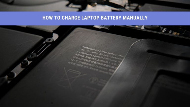how to charge laptop battery manually