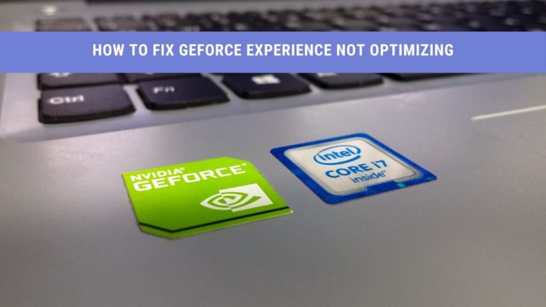 geforce experience not optimizing