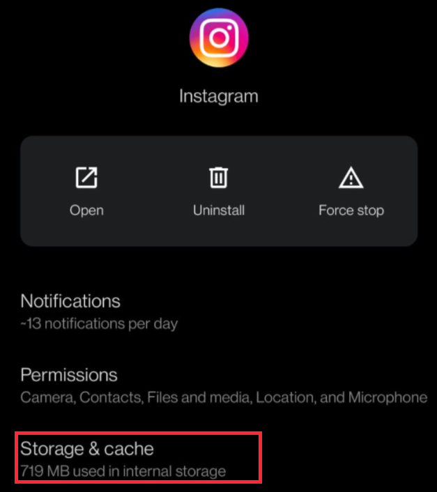 storage and cache