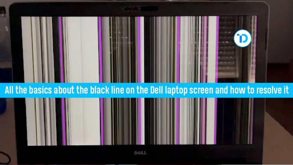 black line on laptop screen dell