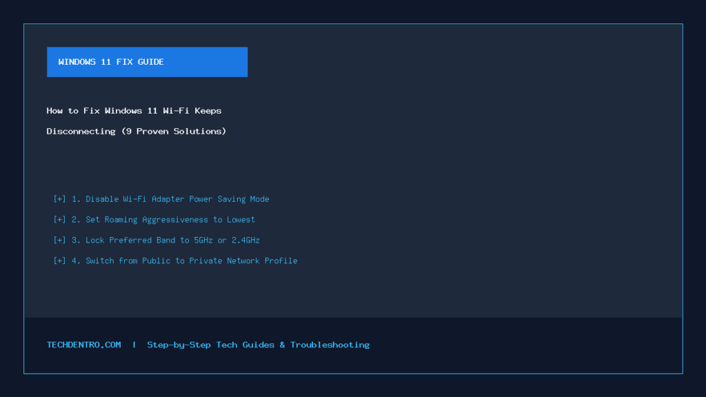How to Fix Windows 11 Wi-Fi Keeps Disconnecting (9 Proven Solutions) How to Fix Windows 11 Wi-Fi Keeps Disconnecting (9 Proven Solutions)